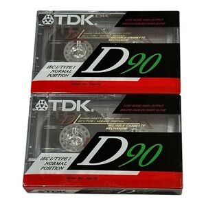 TDK D90 Cassette Tapes Set Of 2